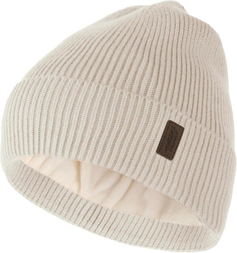 Wmcaps Winter Beanie for Men Women, Fleece Lined Beanie Soft Warm Knit Hat Ski Stocking Cuffed Cap - Image 1